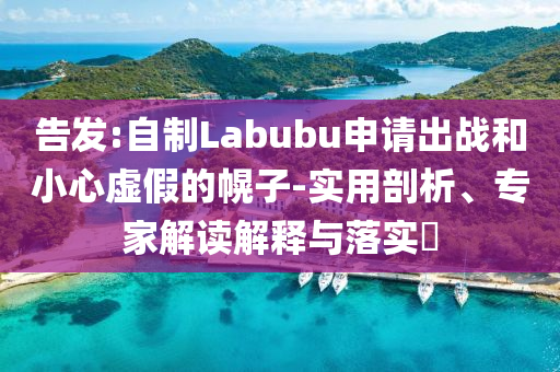 告發(fā):自制Labubu申請出戰(zhàn)和小心虛假的幌子-實用剖析、專家解讀解釋與落實?