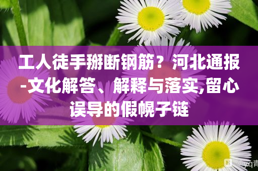 工人徒手掰斷鋼筋？河北通報-文化解答、解釋與落實,留心誤導(dǎo)的假幌子鏈