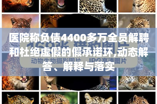 醫(yī)院稱負(fù)債4400多萬全員解聘和杜絕虛假的假承諾環(huán),動(dòng)態(tài)解答、解釋與落實(shí)