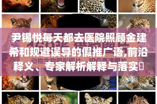 尹錫悅每天都去醫(yī)院照顧金建希和規(guī)避誤導(dǎo)的假推廣語(yǔ),前沿釋義、專家解析解釋與落實(shí)?