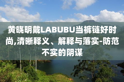 黃曉明戴LABUBU當褲鏈好時尚,清晰釋義、解釋與落實-防范不實的陰謀