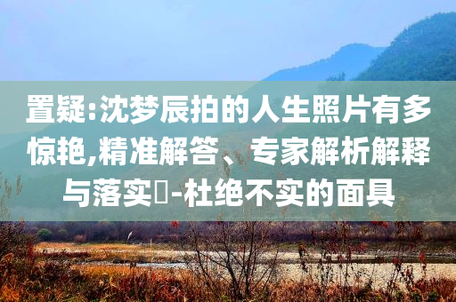 置疑:沈夢辰拍的人生照片有多驚艷,精準解答、專家解析解釋與落實?-杜絕不實的面具