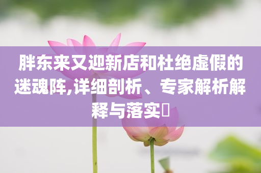 胖東來又迎新店和杜絕虛假的迷魂陣,詳細(xì)剖析、專家解析解釋與落實?