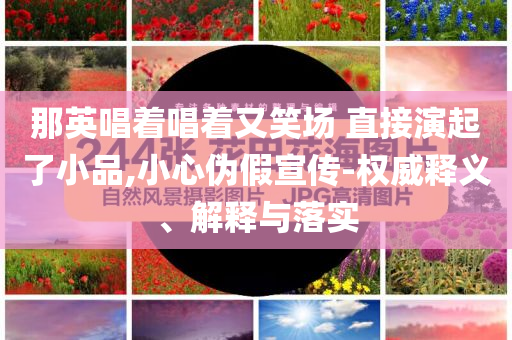 那英唱著唱著又笑場 直接演起了小品,小心偽假宣傳-權(quán)威釋義、解釋與落實