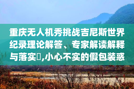 重慶無(wú)人機(jī)秀挑戰(zhàn)吉尼斯世界紀(jì)錄理論解答、專(zhuān)家解讀解釋與落實(shí)?,小心不實(shí)的假包裝惑
