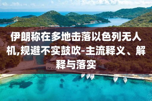 伊朗稱(chēng)在多地?fù)袈湟陨袩o(wú)人機(jī),規(guī)避不實(shí)鼓吹-主流釋義、解釋與落實(shí)