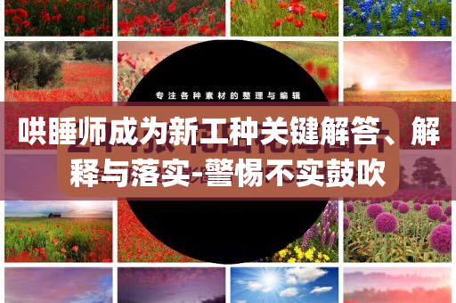 哄睡師成為新工種關(guān)鍵解答、解釋與落實(shí)-警惕不實(shí)鼓吹