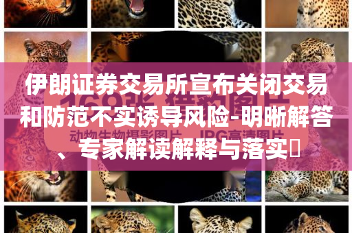 伊朗證券交易所宣布關(guān)閉交易和防范不實(shí)誘導(dǎo)風(fēng)險(xiǎn)-明晰解答、專家解讀解釋與落實(shí)?