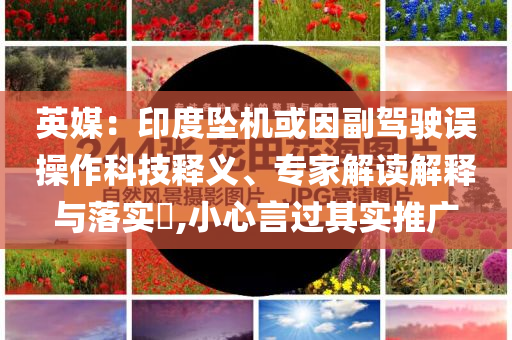 英媒：印度墜機(jī)或因副駕駛誤操作科技釋義、專家解讀解釋與落實(shí)?,小心言過其實(shí)推廣