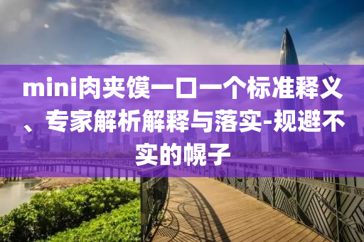 mini肉夾饃一口一個標(biāo)準(zhǔn)釋義、專家解析解釋與落實-規(guī)避不實的幌子
