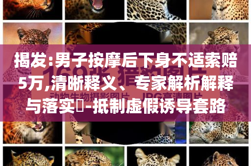 揭發(fā):男子按摩后下身不適索賠5萬,清晰釋義、專家解析解釋與落實?-抵制虛假誘導(dǎo)套路