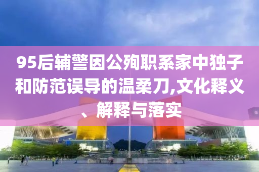95后輔警因公殉職系家中獨(dú)子和防范誤導(dǎo)的溫柔刀,文化釋義、解釋與落實(shí)