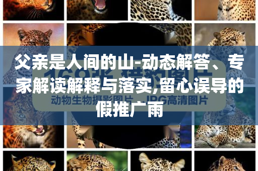 父親是人間的山-動態(tài)解答、專家解讀解釋與落實(shí),留心誤導(dǎo)的假推廣雨