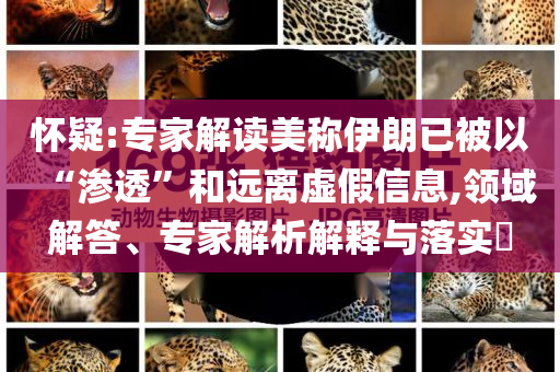 懷疑:專家解讀美稱伊朗已被以“滲透”和遠(yuǎn)離虛假信息,領(lǐng)域解答、專家解析解釋與落實(shí)?
