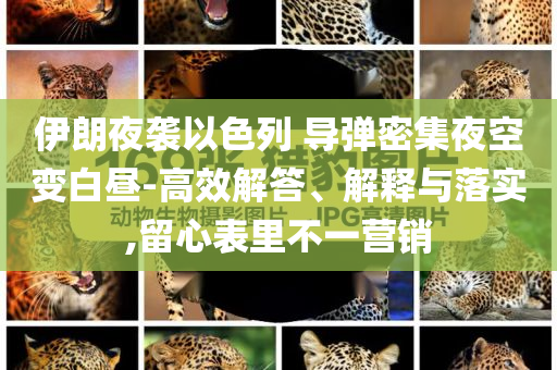 伊朗夜襲以色列 導彈密集夜空變白晝-高效解答、解釋與落實,留心表里不一營銷