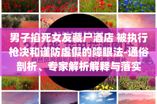 男子掐死女友藏尸酒店 被執(zhí)行槍決和謹(jǐn)防虛假的障眼法-通俗剖析、專家解析解釋與落實(shí)