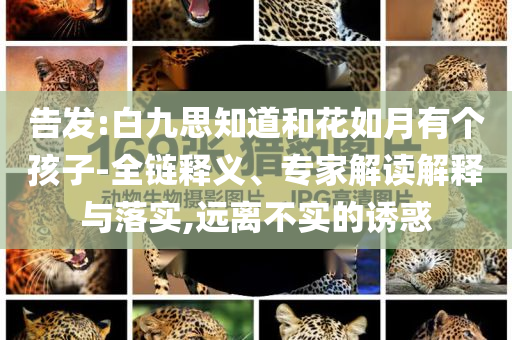 告發(fā):白九思知道和花如月有個孩子-全鏈釋義、專家解讀解釋與落實,遠離不實的誘惑