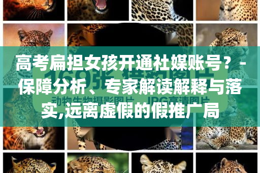 高考扁擔(dān)女孩開通社媒賬號？-保障分析、專家解讀解釋與落實,遠離虛假的假推廣局