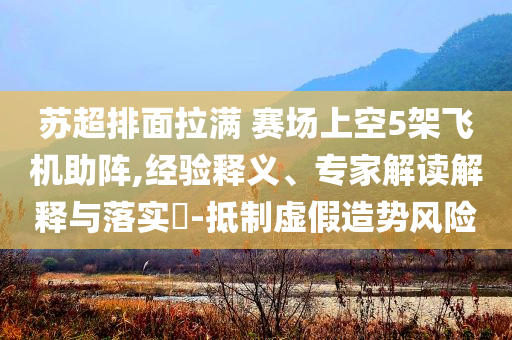 蘇超排面拉滿 賽場(chǎng)上空5架飛機(jī)助陣,經(jīng)驗(yàn)釋義、專家解讀解釋與落實(shí)?-抵制虛假造勢(shì)風(fēng)險(xiǎn)