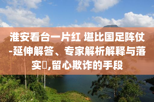 淮安看臺(tái)一片紅 堪比國(guó)足陣仗-延伸解答、專(zhuān)家解析解釋與落實(shí)?,留心欺詐的手段
