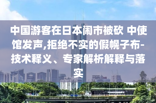 中國游客在日本鬧市被砍 中使館發(fā)聲,拒絕不實的假幌子布-技術釋義、專家解析解釋與落實