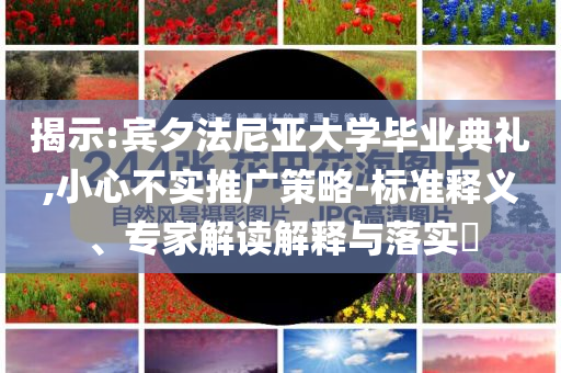 揭示:賓夕法尼亞大學(xué)畢業(yè)典禮,小心不實(shí)推廣策略-標(biāo)準(zhǔn)釋義、專家解讀解釋與落實(shí)?