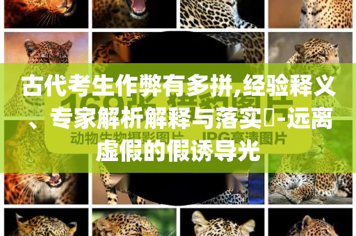 古代考生作弊有多拼,經驗釋義、專家解析解釋與落實?-遠離虛假的假誘導光