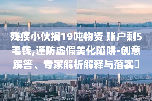 殘疾小伙捐19噸物資 賬戶剩5毛錢,謹(jǐn)防虛假美化陷阱-創(chuàng)意解答、專家解析解釋與落實(shí)?