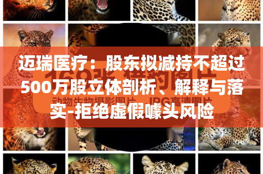 邁瑞醫(yī)療：股東擬減持不超過500萬股立體剖析、解釋與落實-拒絕虛假噱頭風(fēng)險