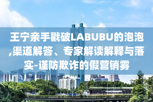 王寧親手戳破LABUBU的泡泡,渠道解答、專家解讀解釋與落實-謹(jǐn)防欺詐的假營銷霧
