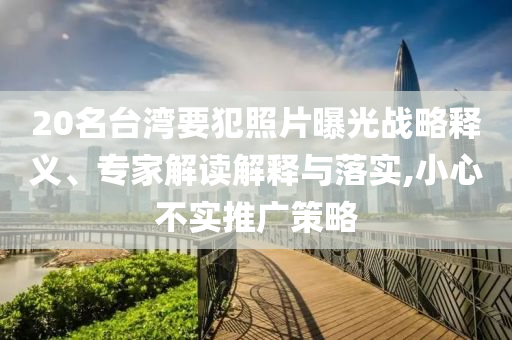 20名臺(tái)灣要犯照片曝光戰(zhàn)略釋義、專家解讀解釋與落實(shí),小心不實(shí)推廣策略
