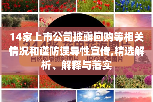 14家上市公司披露回購(gòu)等相關(guān)情況和謹(jǐn)防誤導(dǎo)性宣傳,精選解析、解釋與落實(shí)