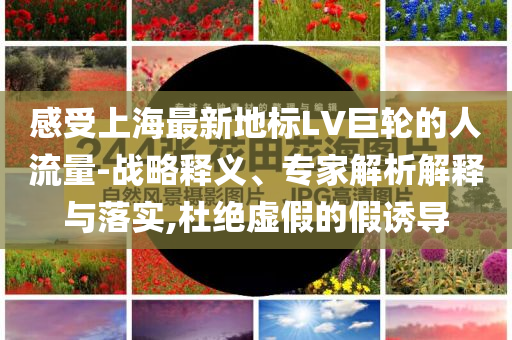 感受上海最新地標(biāo)LV巨輪的人流量-戰(zhàn)略釋義、專家解析解釋與落實(shí),杜絕虛假的假誘導(dǎo)