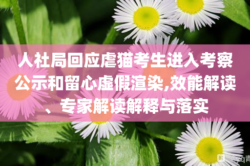 人社局回應(yīng)虐貓考生進(jìn)入考察公示和留心虛假渲染,效能解讀、專家解讀解釋與落實(shí)