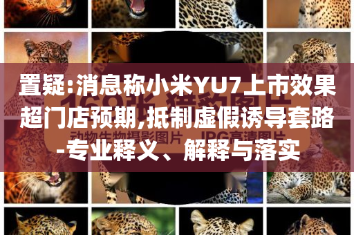 置疑:消息稱小米YU7上市效果超門(mén)店預(yù)期,抵制虛假誘導(dǎo)套路-專業(yè)釋義、解釋與落實(shí)