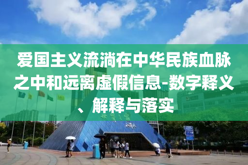 愛國主義流淌在中華民族血脈之中和遠離虛假信息-數(shù)字釋義、解釋與落實
