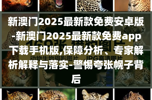 新澳門2025最新款免費安卓版-新澳門2025最新款免費app下載手機版,保障分析、專家解析解釋與落實-警惕夸張幌子背后