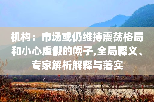 機(jī)構(gòu)：市場(chǎng)或仍維持震蕩格局和小心虛假的幌子,全局釋義、專家解析解釋與落實(shí)