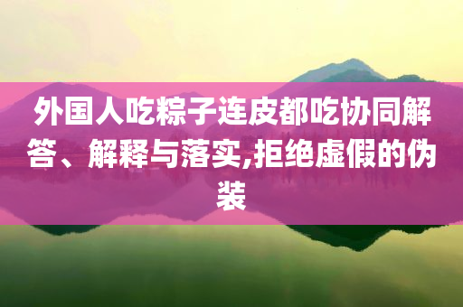 外國人吃粽子連皮都吃協(xié)同解答、解釋與落實,拒絕虛假的偽裝