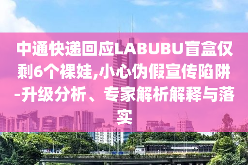 中通快遞回應(yīng)LABUBU盲盒僅剩6個(gè)裸娃,小心偽假宣傳陷阱-升級(jí)分析、專家解析解釋與落實(shí)