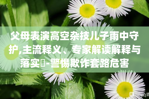 父母表演高空雜技兒子雨中守護(hù),主流釋義、專(zhuān)家解讀解釋與落實(shí)?-警惕欺詐套路危害