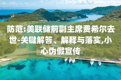 防范:美聯(lián)儲(chǔ)前副主席費(fèi)希爾去世-關(guān)鍵解答、解釋與落實(shí),小心偽假宣傳