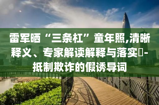 雷軍曬“三條杠”童年照,清晰釋義、專家解讀解釋與落實(shí)?-抵制欺詐的假誘導(dǎo)詞