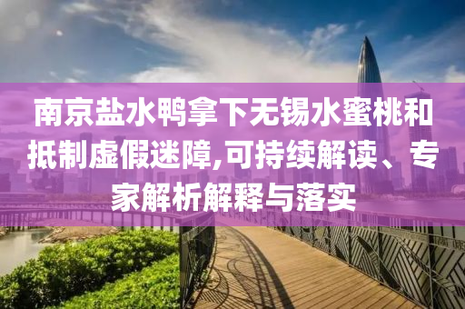 南京鹽水鴨拿下無錫水蜜桃和抵制虛假迷障,可持續(xù)解讀、專家解析解釋與落實(shí)
