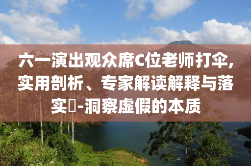 六一演出觀眾席C位老師打傘,實(shí)用剖析、專家解讀解釋與落實(shí)?-洞察虛假的本質(zhì)