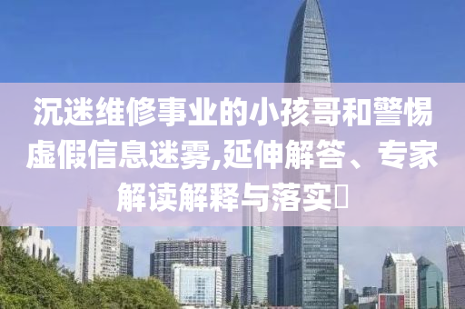 沉迷維修事業(yè)的小孩哥和警惕虛假信息迷霧,延伸解答、專家解讀解釋與落實(shí)?