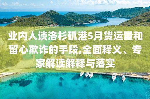 業(yè)內(nèi)人談洛杉磯港5月貨運(yùn)量和留心欺詐的手段,全面釋義、專家解讀解釋與落實(shí)