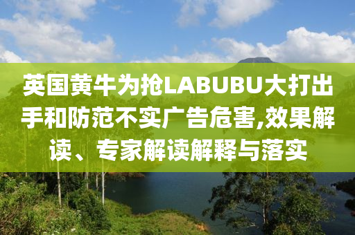 英國黃牛為搶LABUBU大打出手和防范不實廣告危害,效果解讀、專家解讀解釋與落實