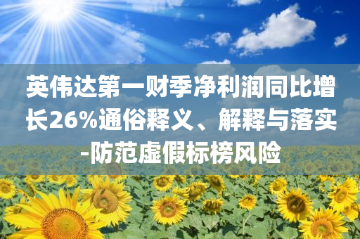 英偉達(dá)第一財(cái)季凈利潤同比增長26%通俗釋義、解釋與落實(shí)-防范虛假標(biāo)榜風(fēng)險(xiǎn)
