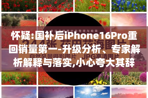懷疑:國補后iPhone16Pro重回銷量第一-升級分析、專家解析解釋與落實,小心夸大其辭